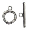 Clasp Zinc Alloy Jewelry Findings Lead-free, Loop:13x17mm, Bar:24x7mm Hole:2.5mm, Sold by Bag