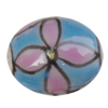 Porcelain beads, Oval 10x8mm Hole:1mm, Sold by Bag