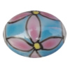 Porcelain beads, Oval 12x10mm Hole:1mm, Sold by Bag