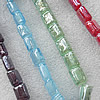 Plate Colorized Lampwork Beads, Rectangle 12x15mm Hole: About 1.5mm, Sold by PC
