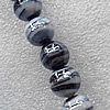 Plate Colorized Lampwork Beads, Round 12mm Hole: About 1.5mm, Sold by PC