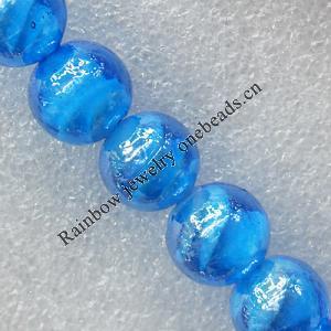 Plate Colorized Lampwork Beads, Round 12mm Hole: About 1.5mm, Sold by PC