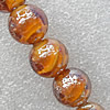 Plate Colorized Lampwork Beads, Round 14mm Hole: About 1.5mm, Sold by PC