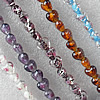 Plate Colorized Silver Foil Lampwork Beads, Heart 20mm Hole: About 1.5mm, Sold by PC 