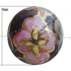 Porcelain beads, Round 8mm Hole:1mm, Sold by Bag