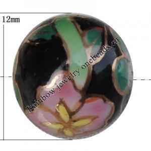 Porcelain beads, Round 12mm Hole:1mm, Sold by Bag