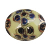 Porcelain beads, Oval 12x10mm Hole:1mm, Sold by Bag