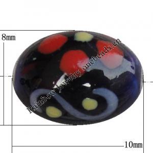 Porcelain beads, Oval 10x8mm Hole:1mm, Sold by Bag