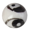 Porcelain beads, Round 8mm Hole:1mm, Sold by Bag