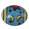 Porcelain beads, Oval 10x8mm Hole:1mm, Sold by Bag