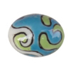 Porcelain beads, Oval 12x10mm Hole:1mm, Sold by Bag