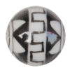 Porcelain beads, Round 10mm Hole:1mm, Sold by Bag