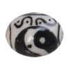 Porcelain beads, Oval 10x8mm Hole:1mm, Sold by Bag