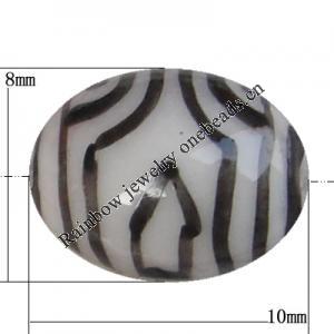 Porcelain beads, Oval 10x8mm Hole:1mm, Sold by Bag