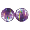 Drawbench Translucent Glass Beads, Round 8mm Hole:1mm, Sold per 32-Inch Strand 