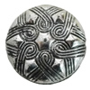 Jewelry findings, CCB plastic Beads Antique Silver, Flat Round 23mm Hole:3mm, Sold by Bag