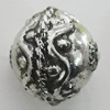 Jewelry findings, CCB plastic Beads Antique Silver, Bicone 16x17mm Hole:2.5mm, Sold by Bag