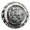 Jewelry findings, CCB plastic Beads Antique Silver, Flat Round 24mm Hole:3mm, Sold by Bag