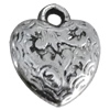 Jewelry findings, CCB plastic Pendant Antique Silver, Heart 18x15mm Hole:2.5mm, Sold by Bag