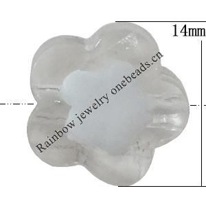 Fantastic Acrylic Beads, Flower 14mm Hole:2mm, Sold by Bag