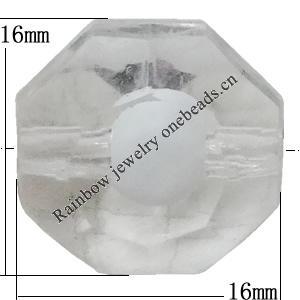 Fantastic Acrylic Beads, Polygon 16mm Hole:2mm, Sold by Bag