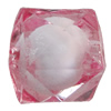 Fantastic Acrylic Beads, Faceted Cube 6mm Hole:2mm, Sold by Bag