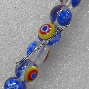 Lampwork Beads, Round 14mm Hole: About 1.5mm, Sold by PC