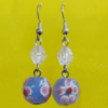 Lampwork Earring, About:15mm Length:45mm, Sold by Pair