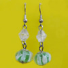 Lampwork Earring, About:15mm Length:45mm, Sold by Pair