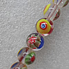 Lampwork Beads, Round 14mm Hole: About 1.5mm, Sold by PC