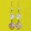 Lampwork Earring, About:14x10mm Length:45mm, Sold by Pair