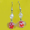 Lampwork Earring, About:15mm Length:45mm, Sold by Pair