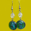 Lampwork Earring, About:15mm Length:45mm, Sold by Pair