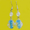 Lampwork Earring, About:16x16mm Length:45mm, Sold by Pair