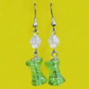 Lampwork Earring, About:16x8mm Length:45mm, Sold by Pair