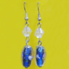 Lampwork Earring, About:16x6mm Length:45mm, Sold by Pair