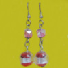 Lampwork Earring, About:10mm Length:45mm, Sold by Pair