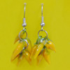 Lampwork Earring, About:12x6mm Length:45mm, Sold by Pair