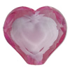 Fantastic Acrylic Beads, Faceted Heart 10mm Hole:2mm, Sold by Bag