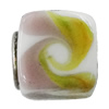 Handmade European Style Lampwork Beads With Platinum Color Copper Core, 10x15mm Hole:5mm, Sold by PC