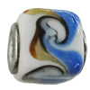 Handmade European Style Lampwork Beads With Platinum Color Copper Core, 10x15mm Hole:5mm, Sold by PC