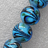 Lampwork Beads, Round 18mm Hole: About 1.5mm, Sold by PC