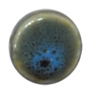 Porcelain beads, Flat Round 14x7mm, Sold by Bag