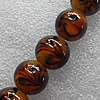 Lampwork Beads, Round 16mm Hole: About 1.5mm, Sold by PC