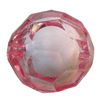 Fantastic Acrylic Beads, Faceted Round 8mm Hole:2mm, Sold by Bag