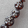 Lampwork Beads, Flat Round 15mm Hole: About 1.5mm, Sold by PC