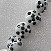 Lampwork Beads, Flat Round 15mm Hole: About 1.5mm, Sold by PC