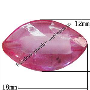 Fantastic Acrylic Beads, Faceted Flat Horse 18x12mm Hole:2mm, Sold by Bag