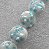 Lampwork Beads, Flat Round 15mm Hole: About 1.5mm, Sold by PC