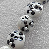 Lampwork Beads, Flat Round 15mm Hole: About 1.5mm, Sold by PC